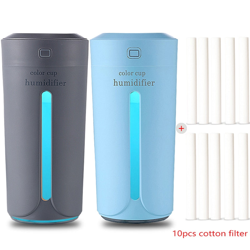 Air humidifier with 7 colour LED